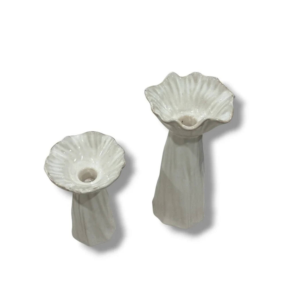 Short Sculpted Foliage Taper Candle Holder‎ - Threshold, Target